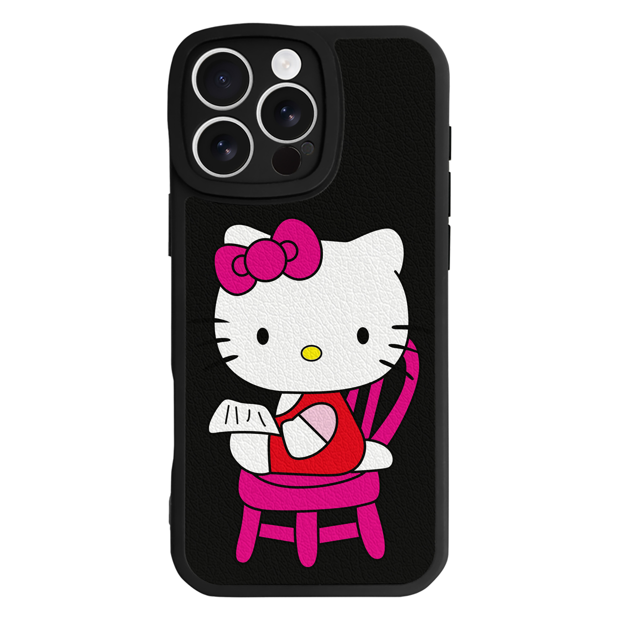 （画像用） Hello Kitty ハローキティ 【iPhone 16シリーズ対応】シリコンスマホケース（レザー調） 材質：シリコン